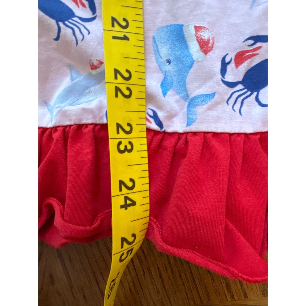 Busy Bee Smocked Girls Pink Christmas Nautical Shark‎ Whale Nightgown Size 7 - Picture 3 of 6